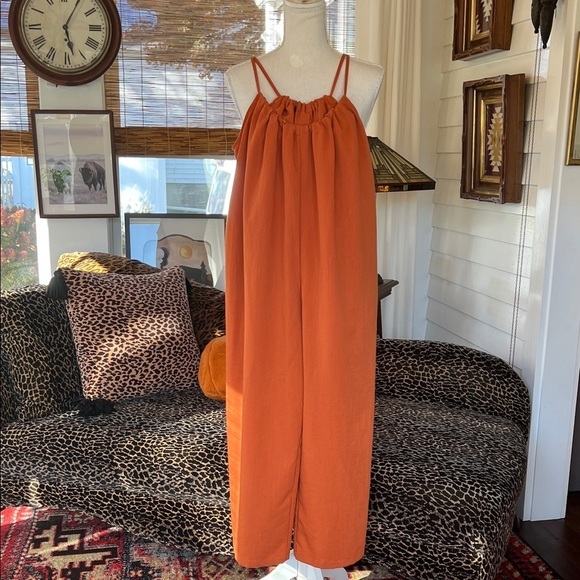 Pants - Pumpkin Color Jumpsuit